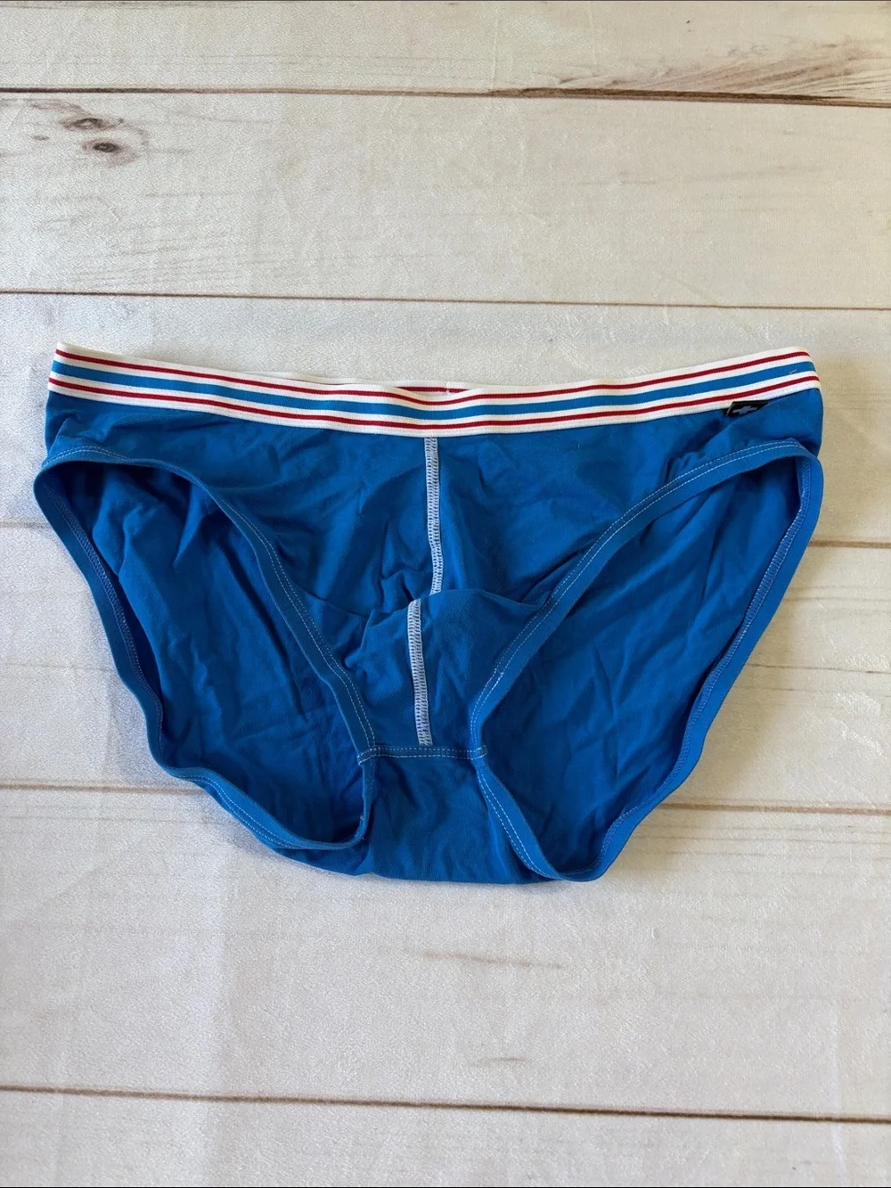 Andrew Christian Striped Waistband Briefs Pack - Blue, Red, Navy